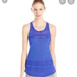 Alo yoga Ella neon blue crewneck tank top size S
